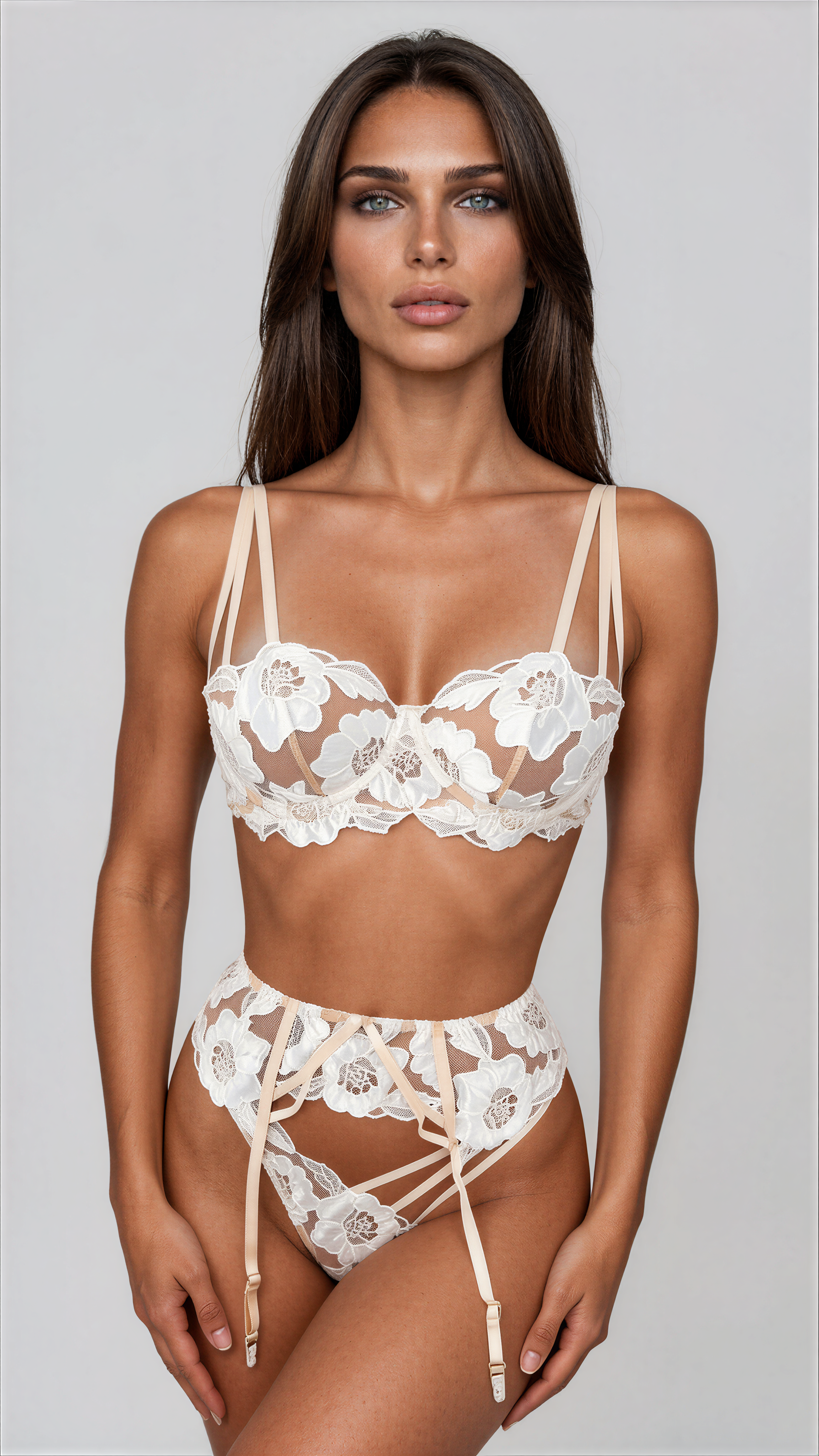 Hannah 3-teiliges Dessous-Set aus Spitze